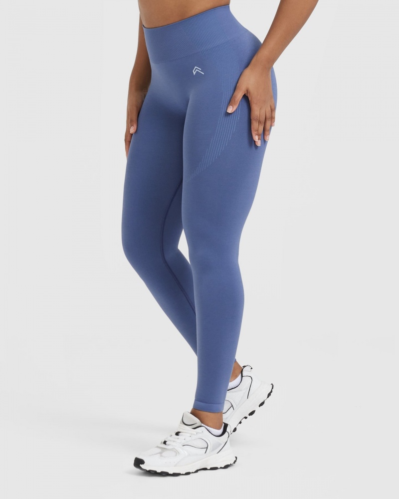 Oner Active Classic Seamless 2.0 Leggings Blå | 576-WIETKY