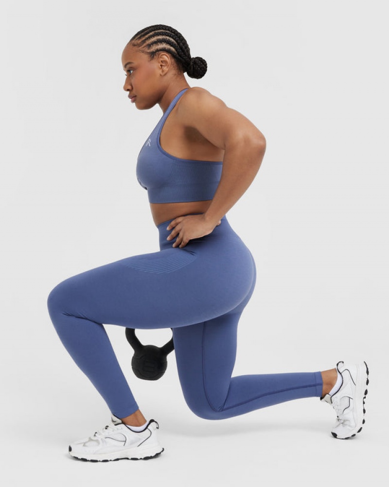 Oner Active Classic Seamless 2.0 Leggings Blå | 576-WIETKY