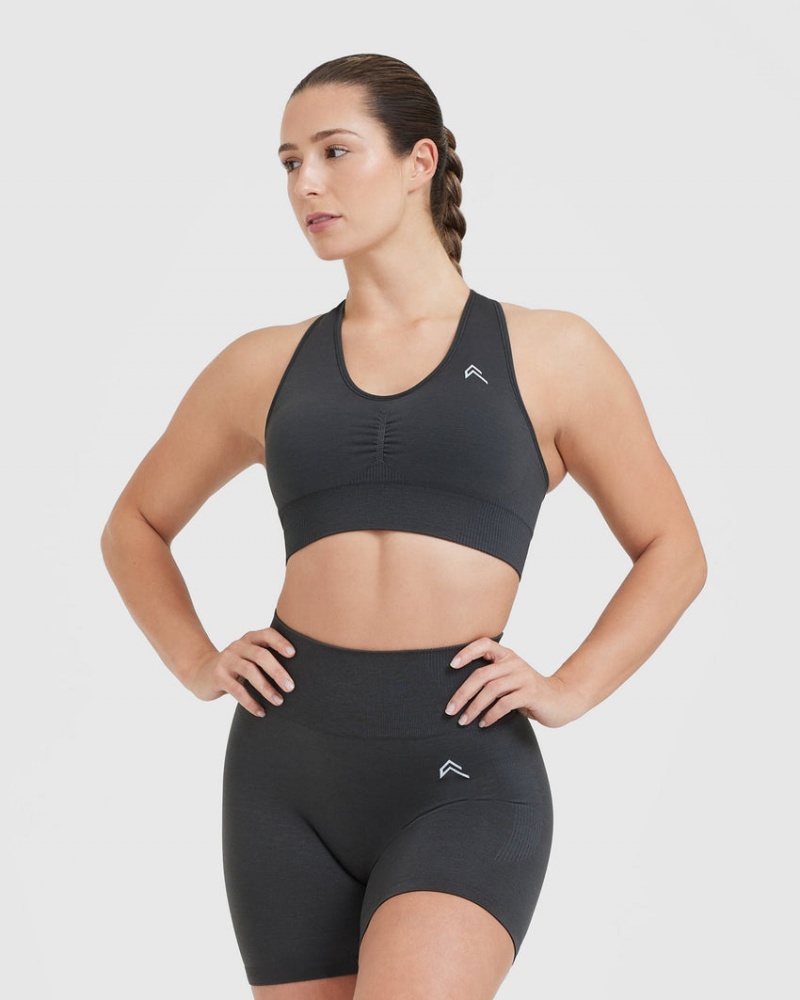 Oner Active Classic Seamless 2.0 V-Neck Bralette Sports Bras Sort | 179-KGMRSE