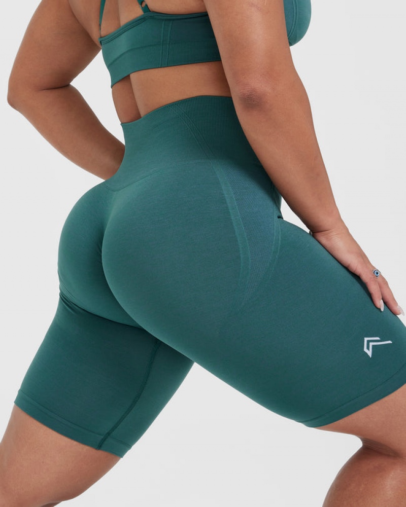 Oner Active Effortless Seamless Cycling Shorts Blå Turkis | 263-XIEGLD