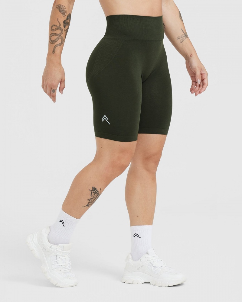 Oner Active Effortless Seamless Cycling Shorts Khaki | 071-ENWTJF