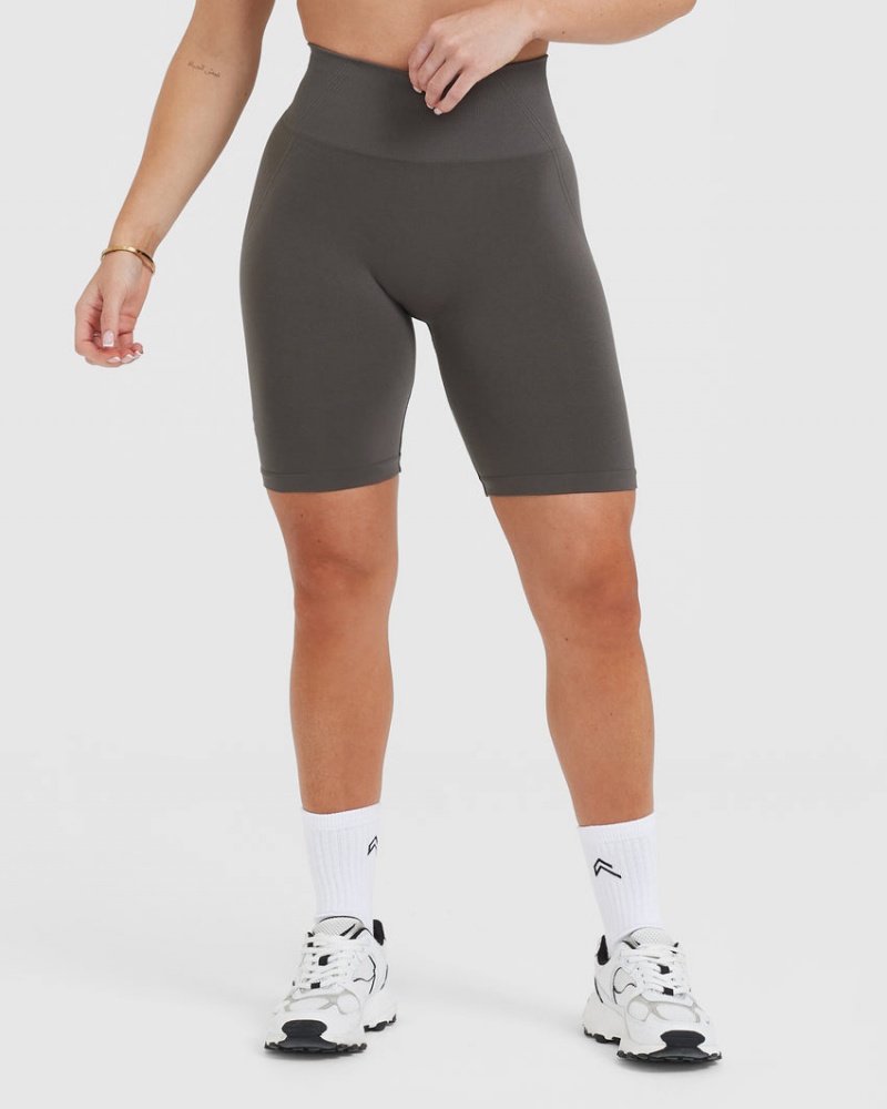 Oner Active Effortless Seamless Cycling Shorts Dyb Grå Brune | 259-IYRSFD