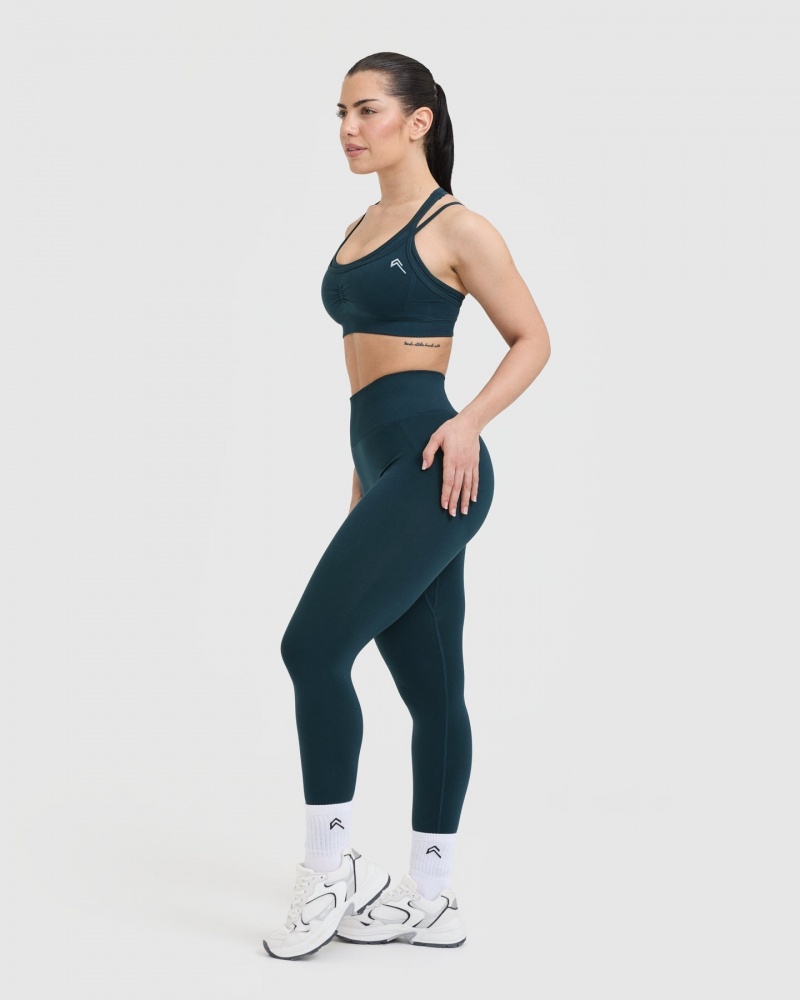 Oner Active Effortless Seamless Layered Sports Bras Blå | 324-JZGIQM