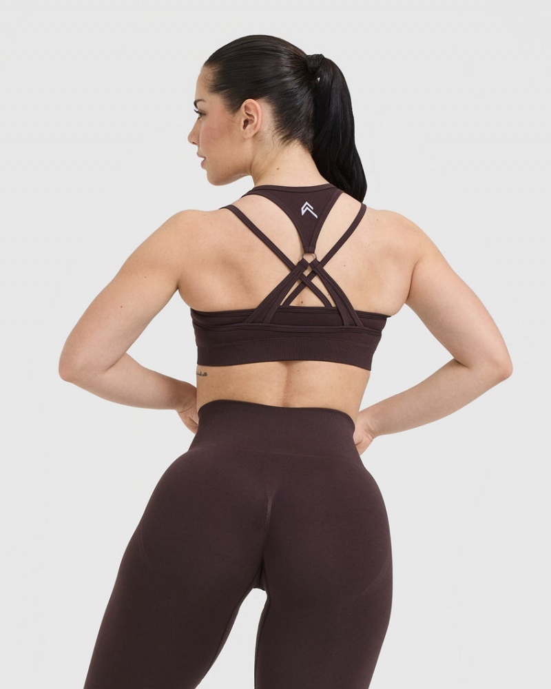 Oner Active Effortless Seamless Layered Sports Bras Lilla Brune | 438-XYIHAN