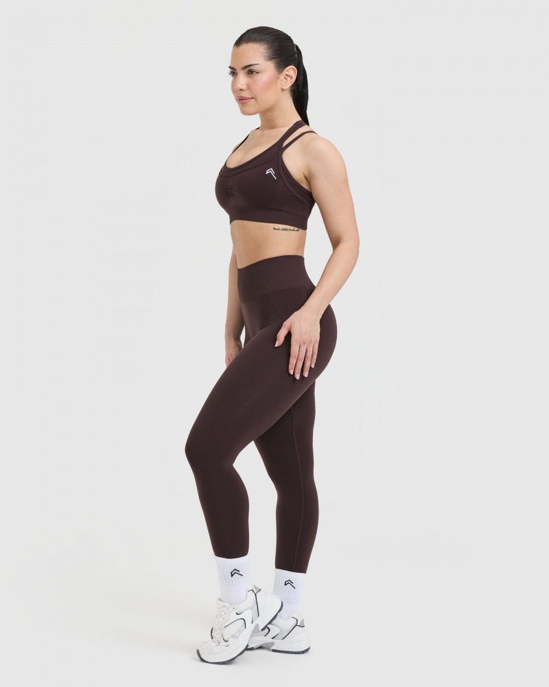 Oner Active Effortless Seamless Layered Sports Bras Lilla Brune | 438-XYIHAN