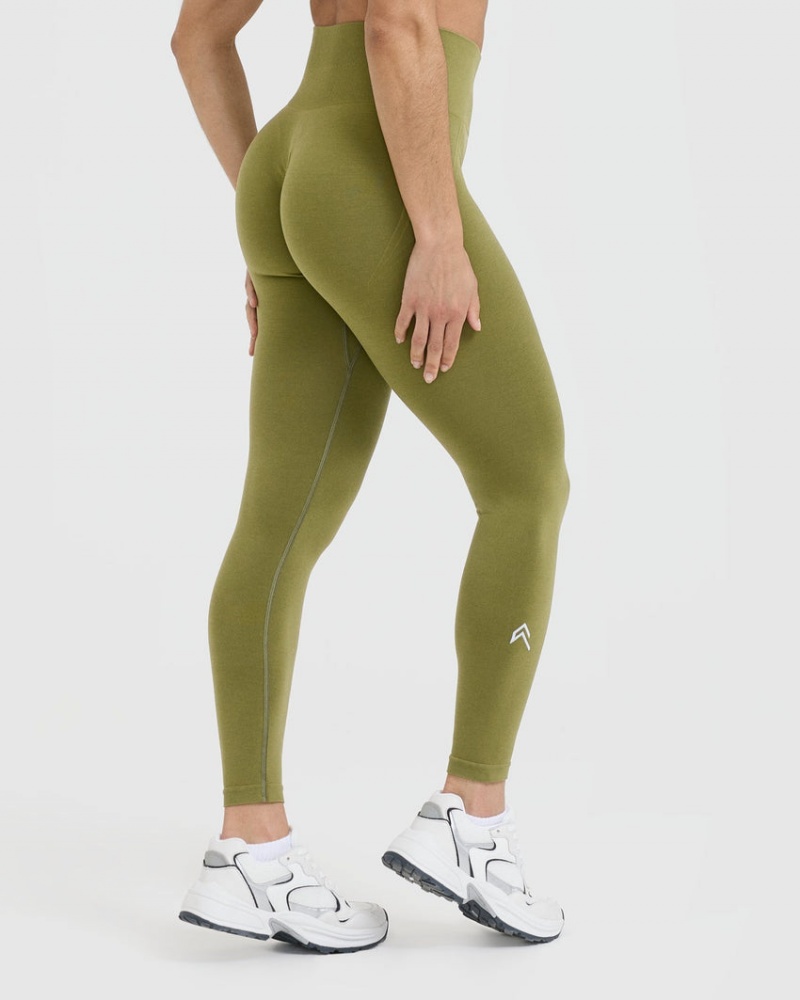 Oner Active Effortless Seamless Leggings Olivengrøn Grøn | 357-HJTOVX