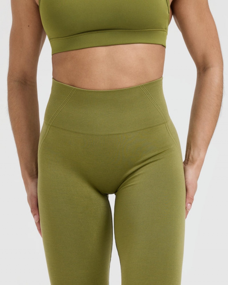 Oner Active Effortless Seamless Leggings Olivengrøn Grøn | 357-HJTOVX