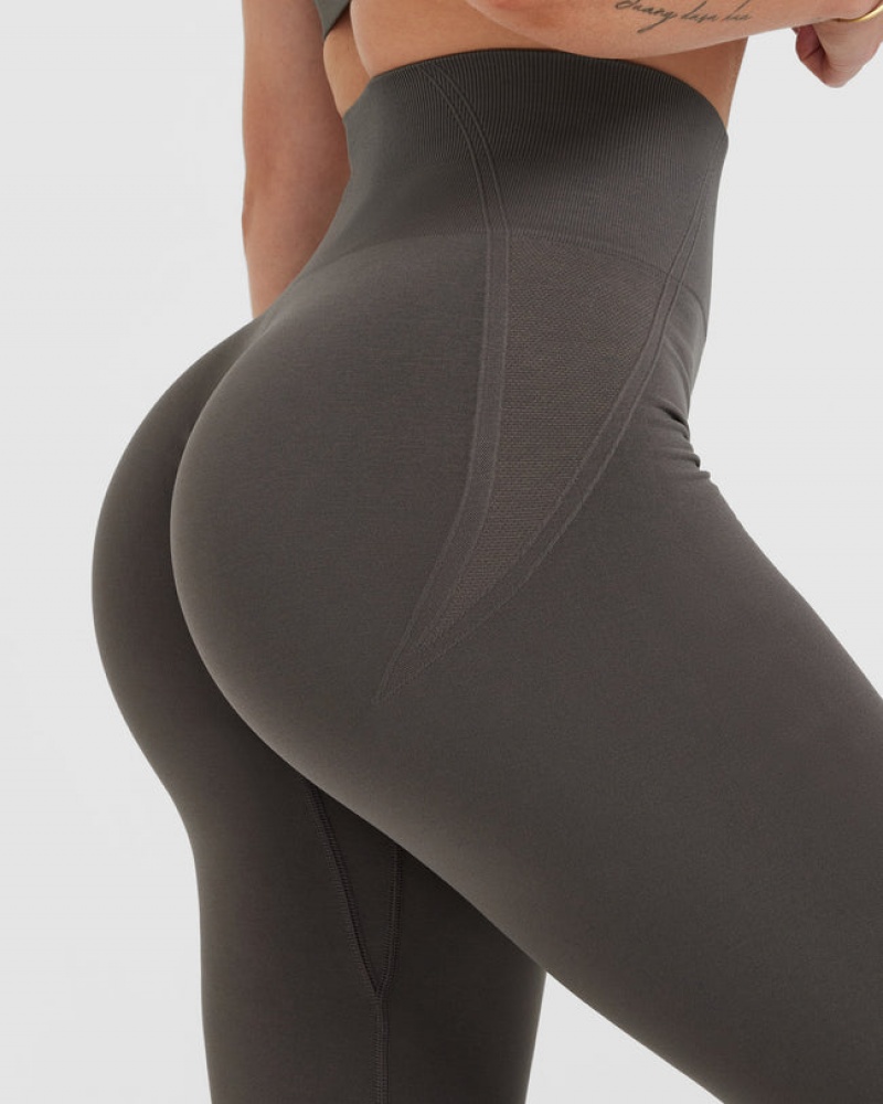 Oner Active Effortless Seamless Leggings Dyb Grå Brune | 487-XBVFDJ