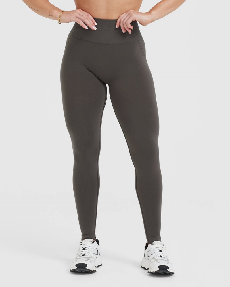 Oner Active Effortless Seamless Leggings Dyb Grå Brune | 487-XBVFDJ