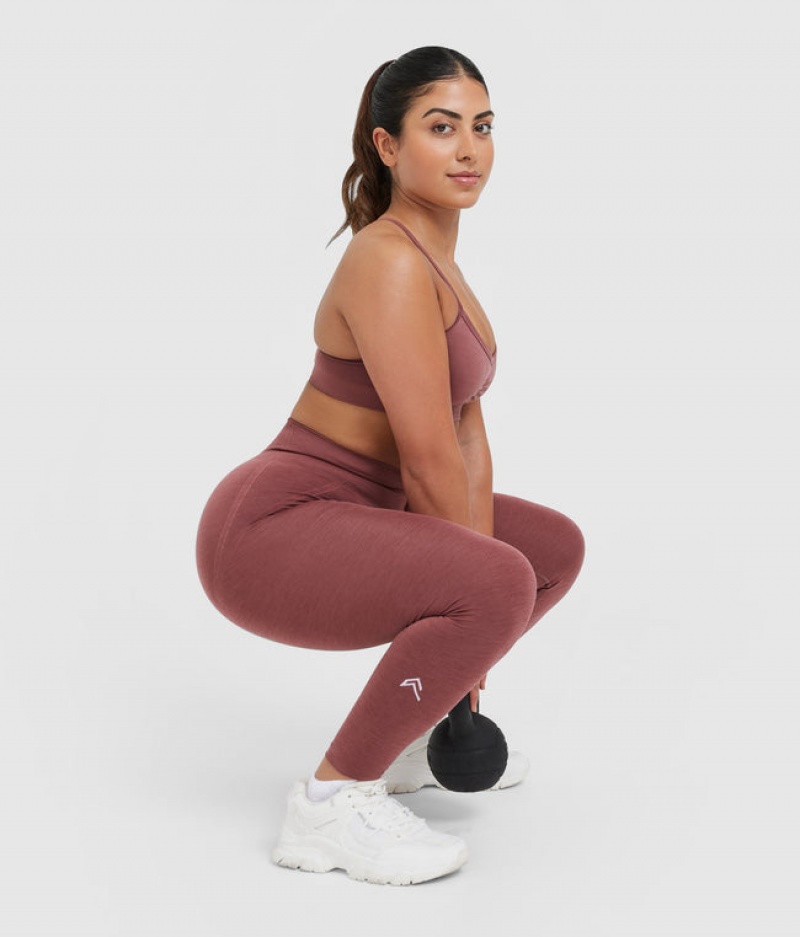 Oner Active Effortless Seamless Leggings Rød | 357-NCQEYX