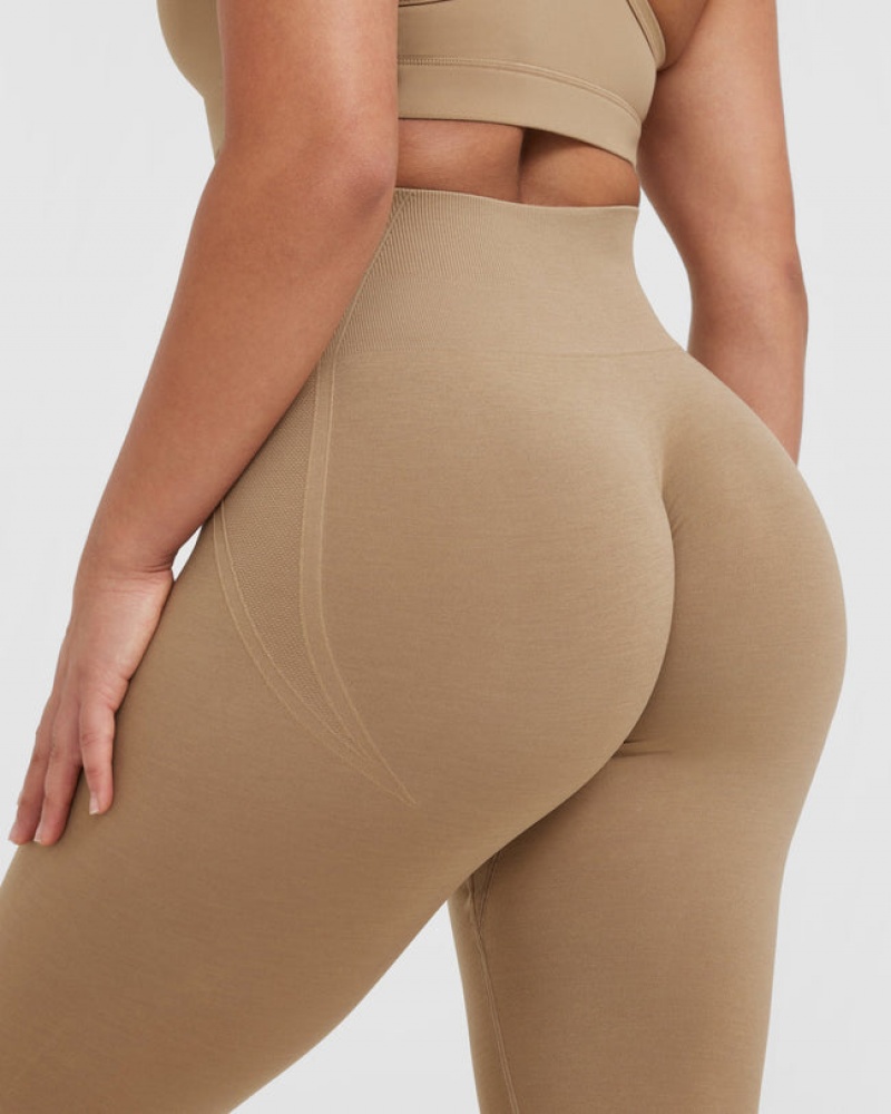 Oner Active Effortless Seamless Leggings Brune | 863-EYQXNW