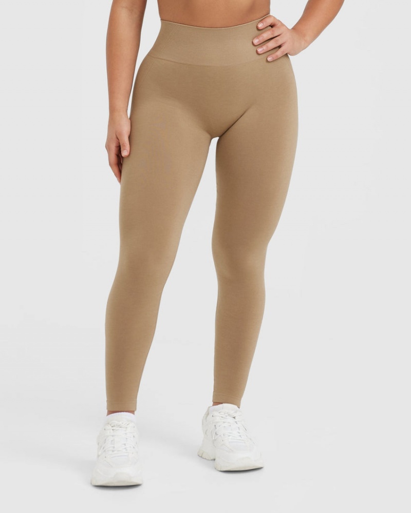 Oner Active Effortless Seamless Leggings Brune | 863-EYQXNW