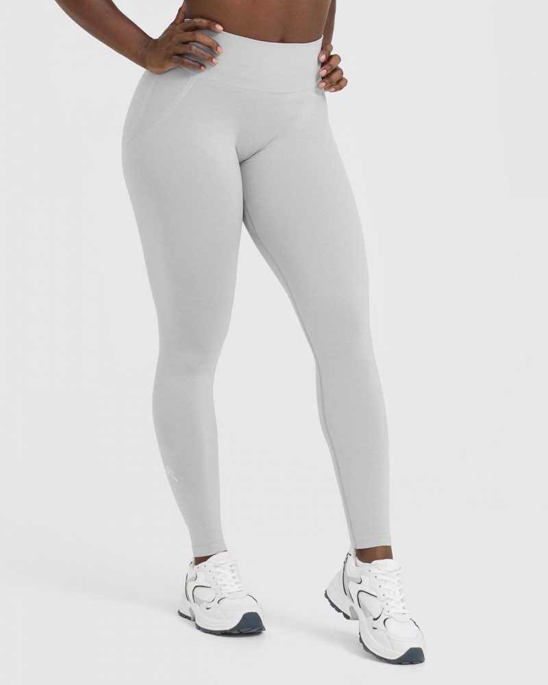 Oner Active Effortless Seamless Leggings Lysegrå | 496-GVTEKM