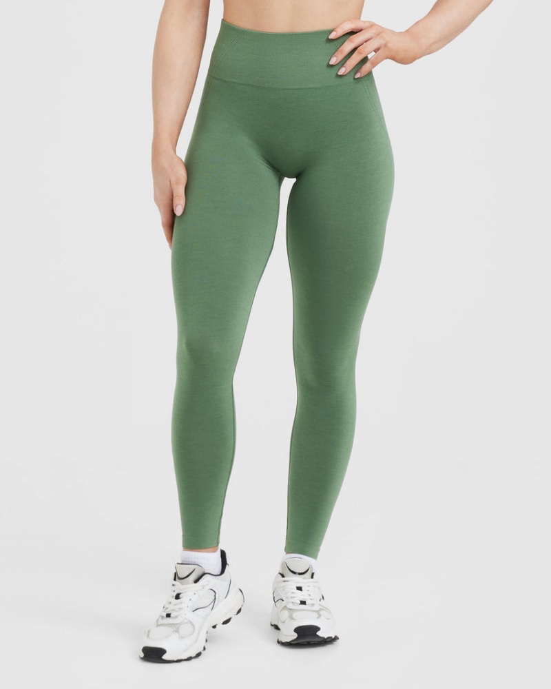 Oner Active Effortless Seamless Leggings Grøn | 483-RHPMIG