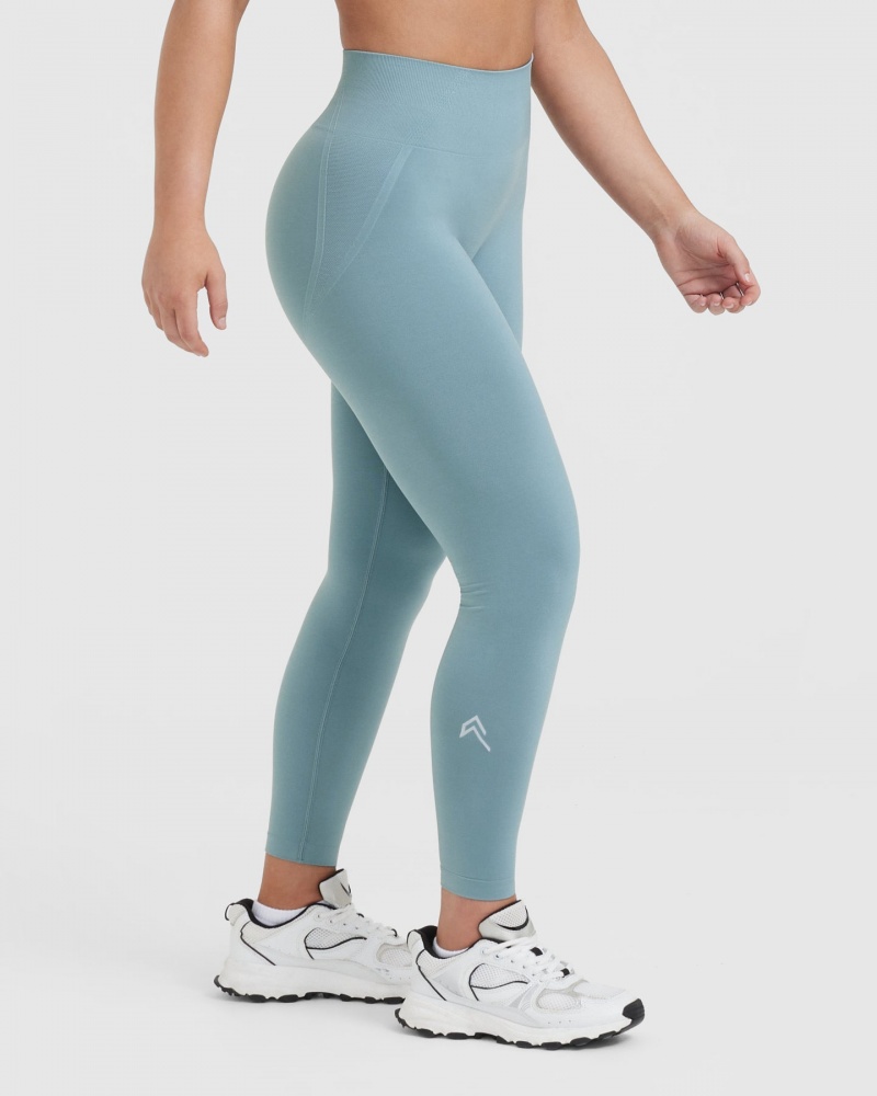 Oner Active Effortless Seamless Leggings Grå Blå | 783-EVNTBI