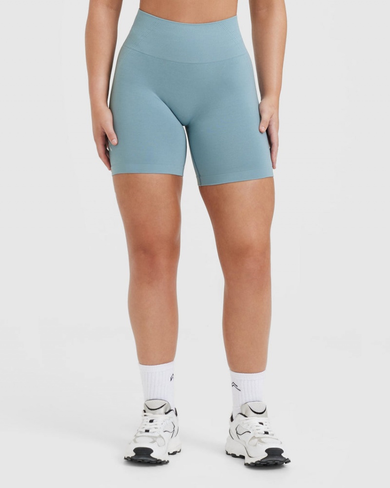 Oner Active Effortless Seamless Shorts Grå Blå | 402-USKLEX