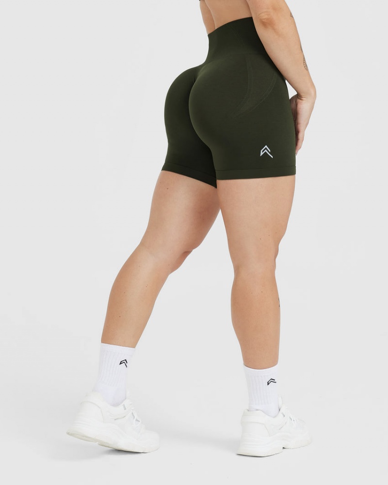 Oner Active Effortless Seamless Shorts Khaki | 487-YSLXVK