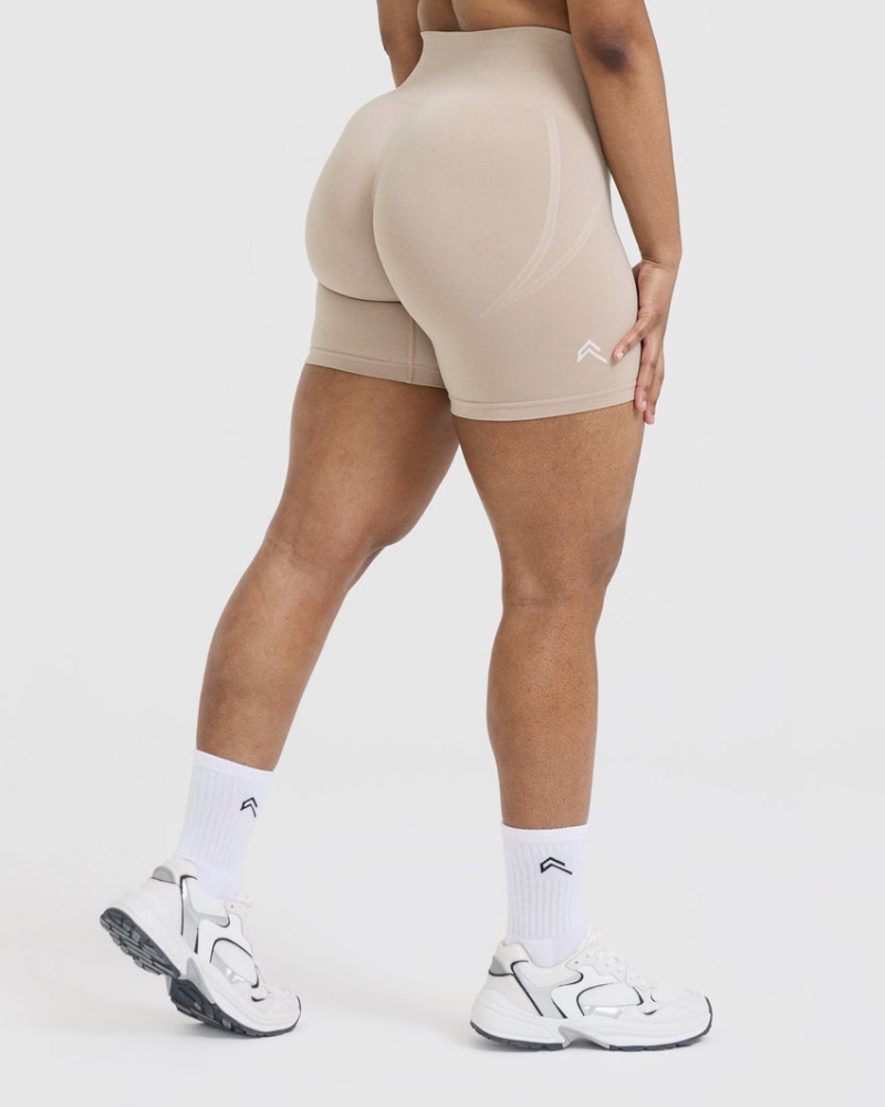 Oner Active Effortless Seamless Shorts Lysebrune | 318-AJWZGY