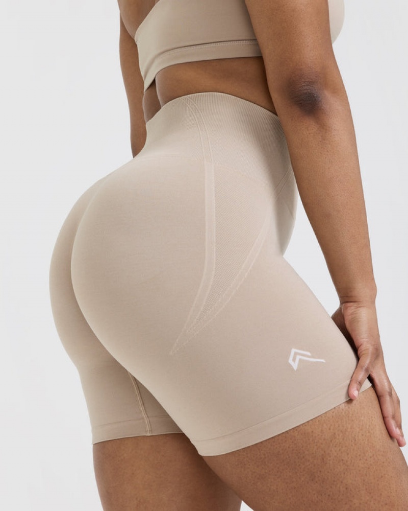 Oner Active Effortless Seamless Shorts Lysebrune | 318-AJWZGY