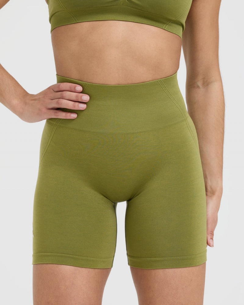 Oner Active Effortless Seamless Shorts Olivengrøn Grøn | 406-ZLGSRD