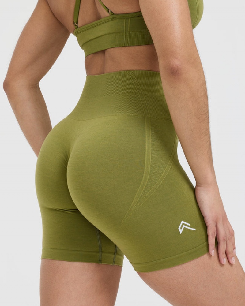 Oner Active Effortless Seamless Shorts Olivengrøn Grøn | 406-ZLGSRD