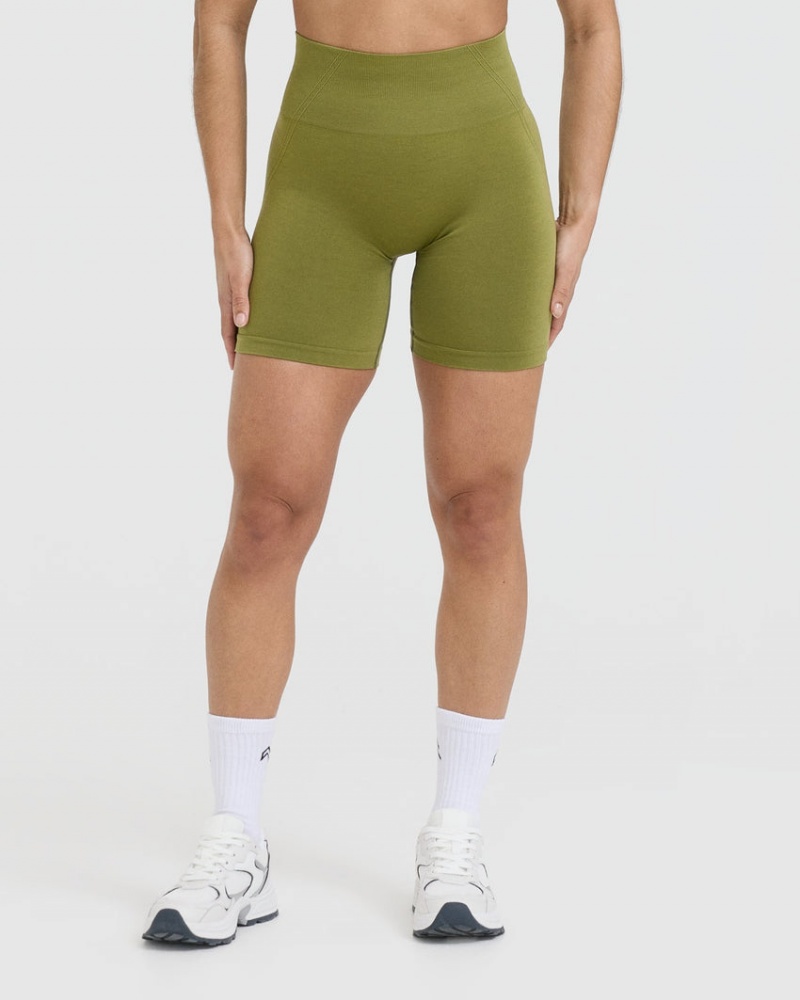 Oner Active Effortless Seamless Shorts Olivengrøn Grøn | 406-ZLGSRD