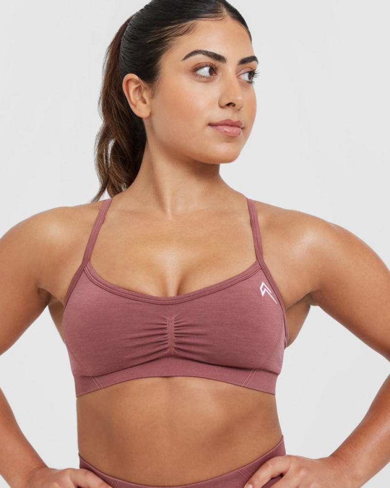 Oner Active Effortless Strappy Bralette Sports Bras Lyserød | 379-SLGIRN