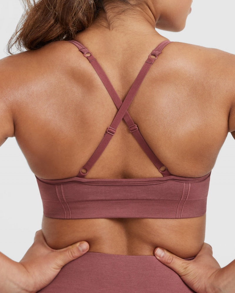 Oner Active Effortless Strappy Bralette Sports Bras Lyserød | 379-SLGIRN