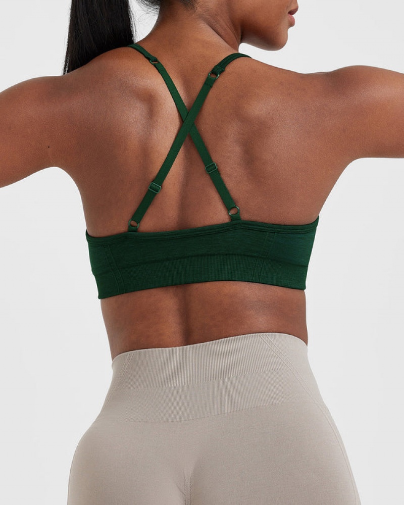 Oner Active Effortless Strappy Bralette Sports Bras Grøn | 896-EOJNLR