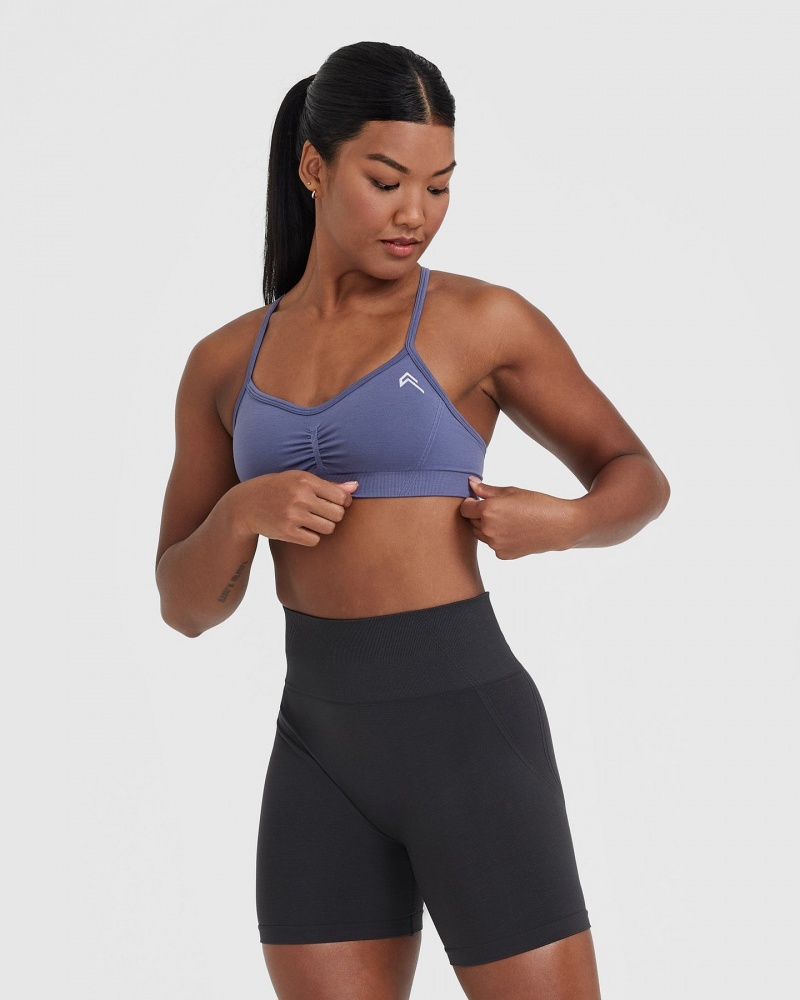 Oner Active Effortless Strappy Bralette Sports Bras Blå | 594-KCSWNU