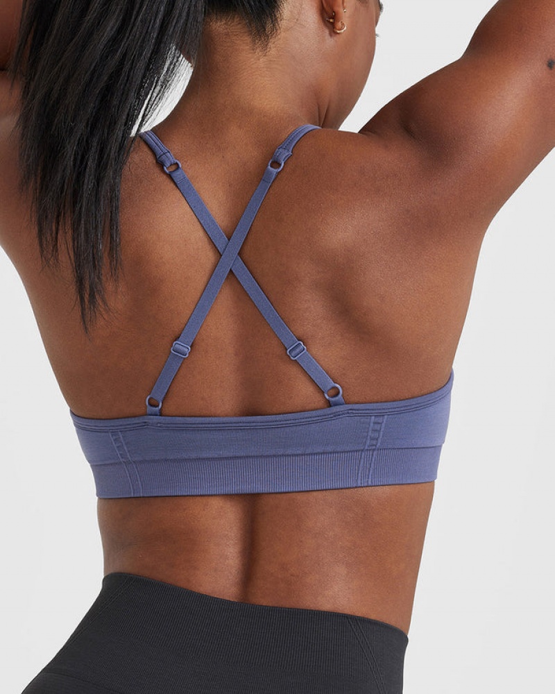 Oner Active Effortless Strappy Bralette Sports Bras Blå | 594-KCSWNU