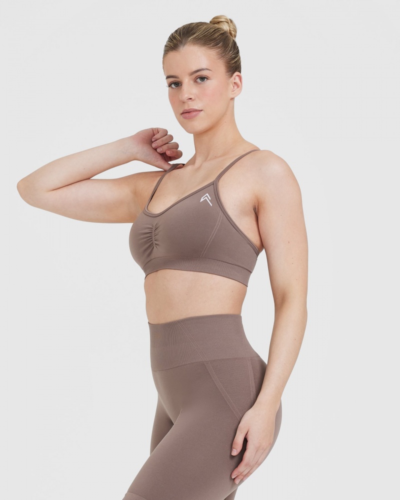 Oner Active Effortless Strappy Bralette Sports Bras Brune | 685-BPAZOS