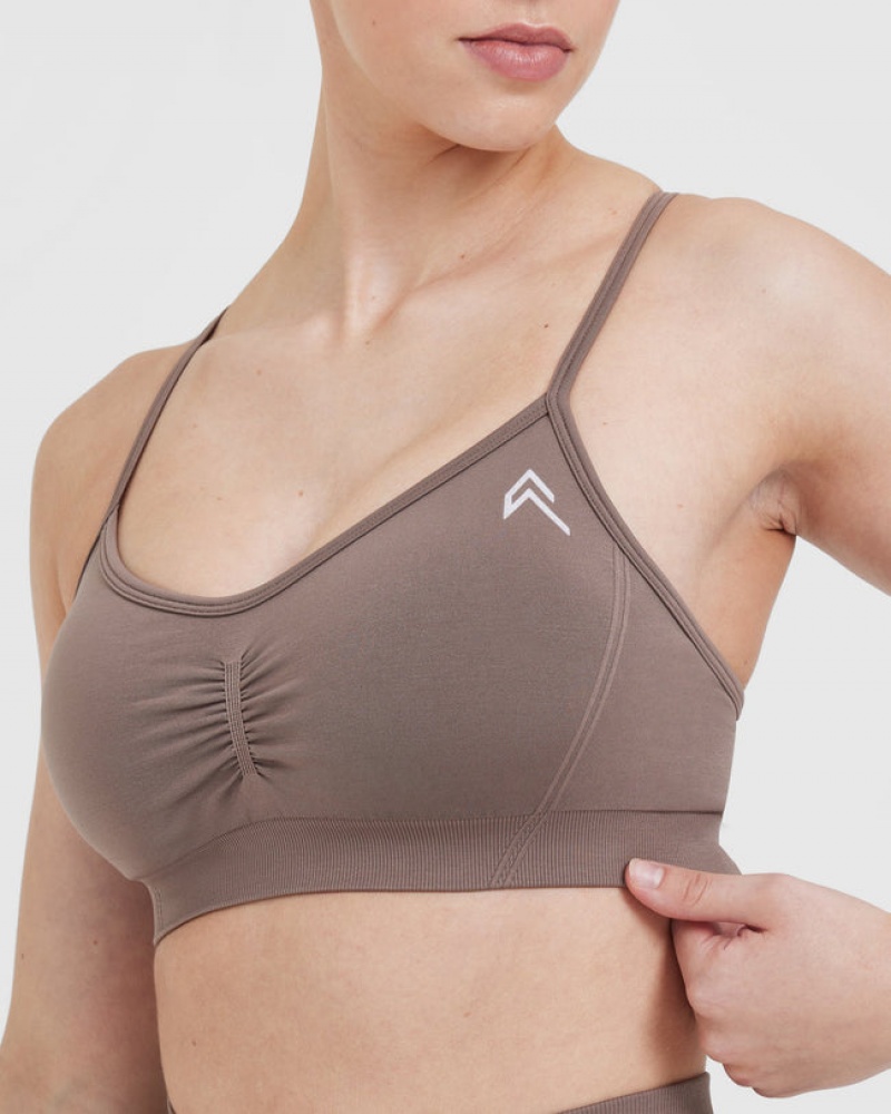 Oner Active Effortless Strappy Bralette Sports Bras Brune | 685-BPAZOS