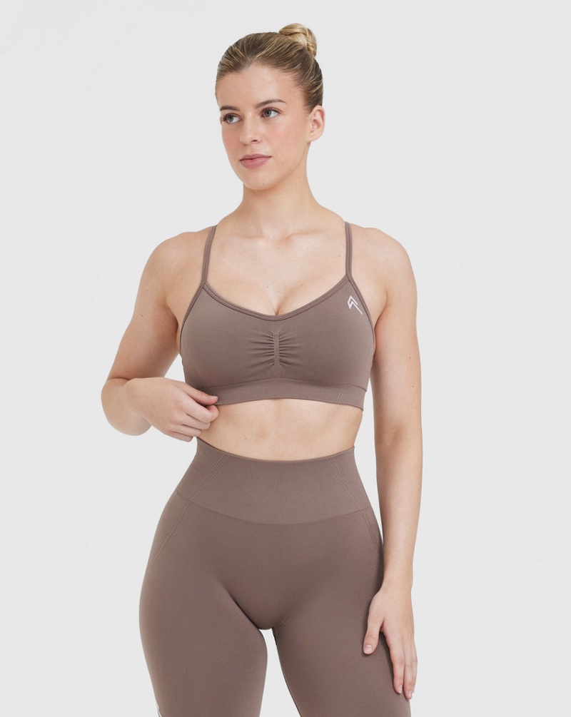 Oner Active Effortless Strappy Bralette Sports Bras Brune | 685-BPAZOS