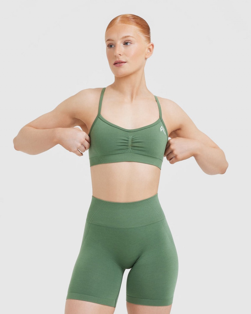 Oner Active Effortless Strappy Bralette Sports Bras Grøn | 438-WTEQAX