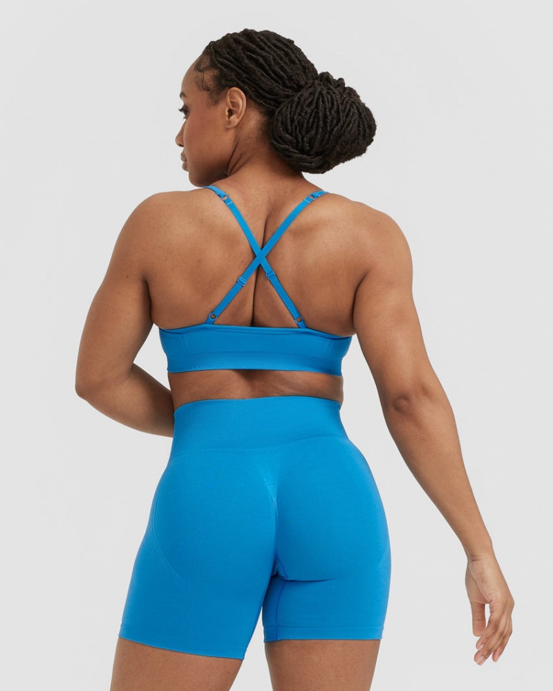 Oner Active Effortless Strappy Bralette Sports Bras Blå | 064-YAPXIK