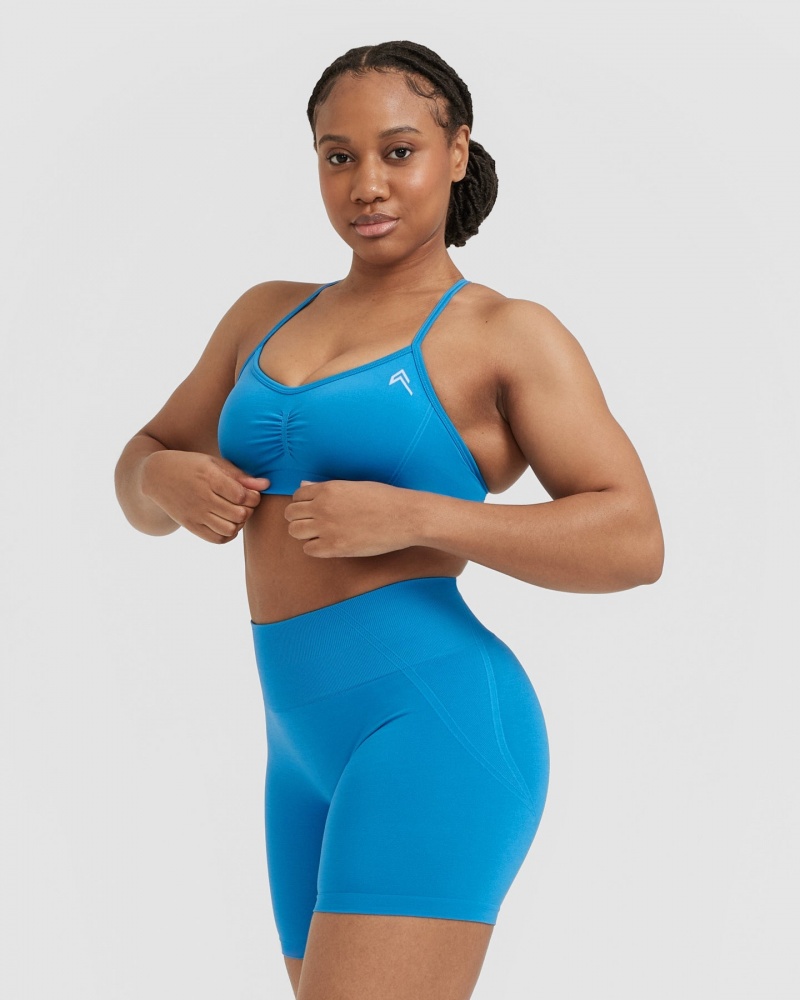 Oner Active Effortless Strappy Bralette Sports Bras Blå | 064-YAPXIK