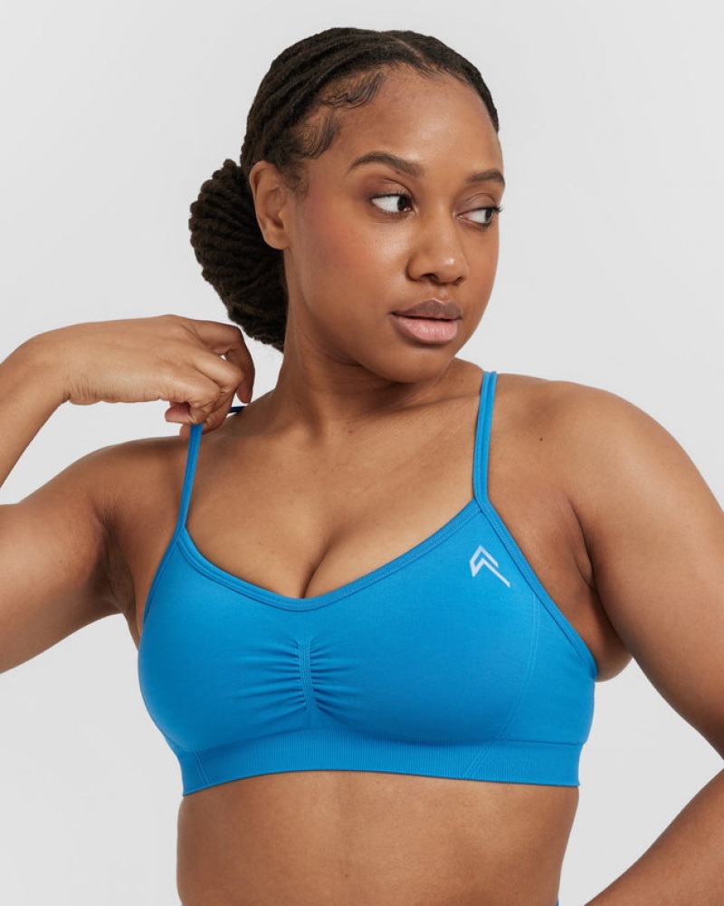 Oner Active Effortless Strappy Bralette Sports Bras Blå | 064-YAPXIK