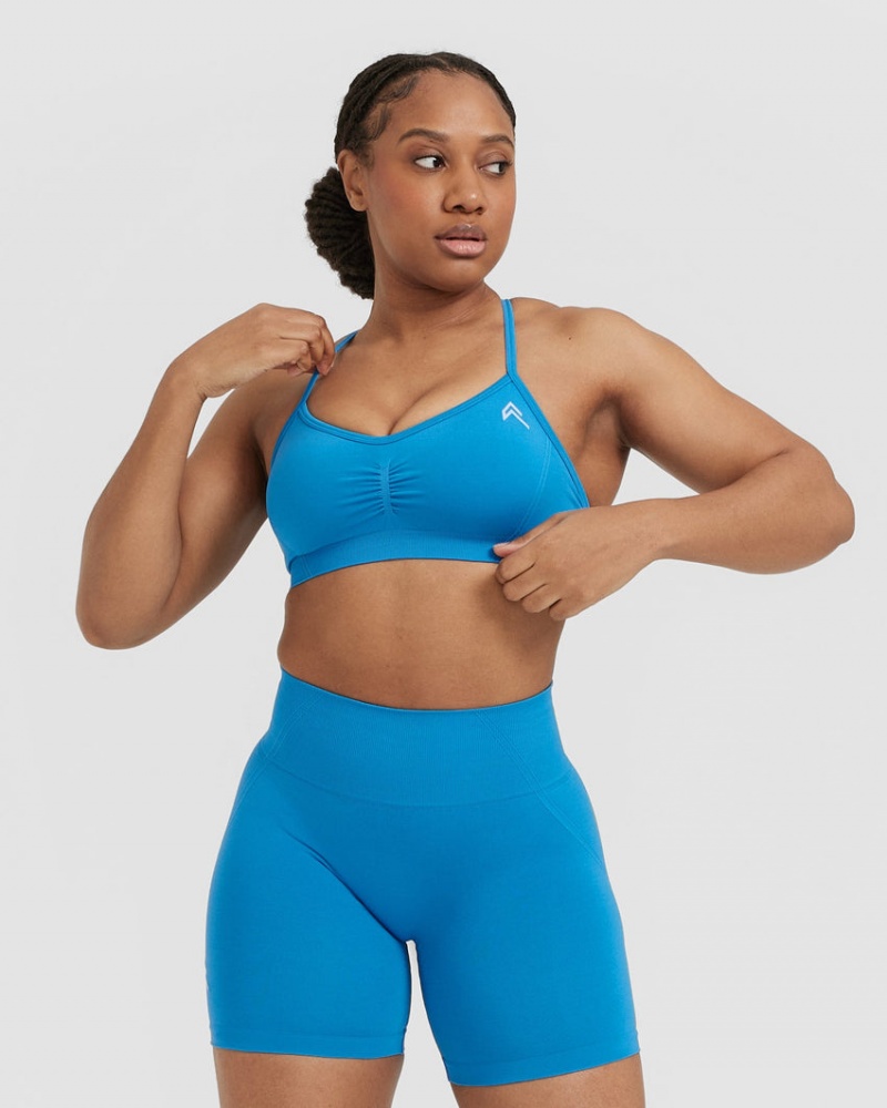 Oner Active Effortless Strappy Bralette Sports Bras Blå | 064-YAPXIK