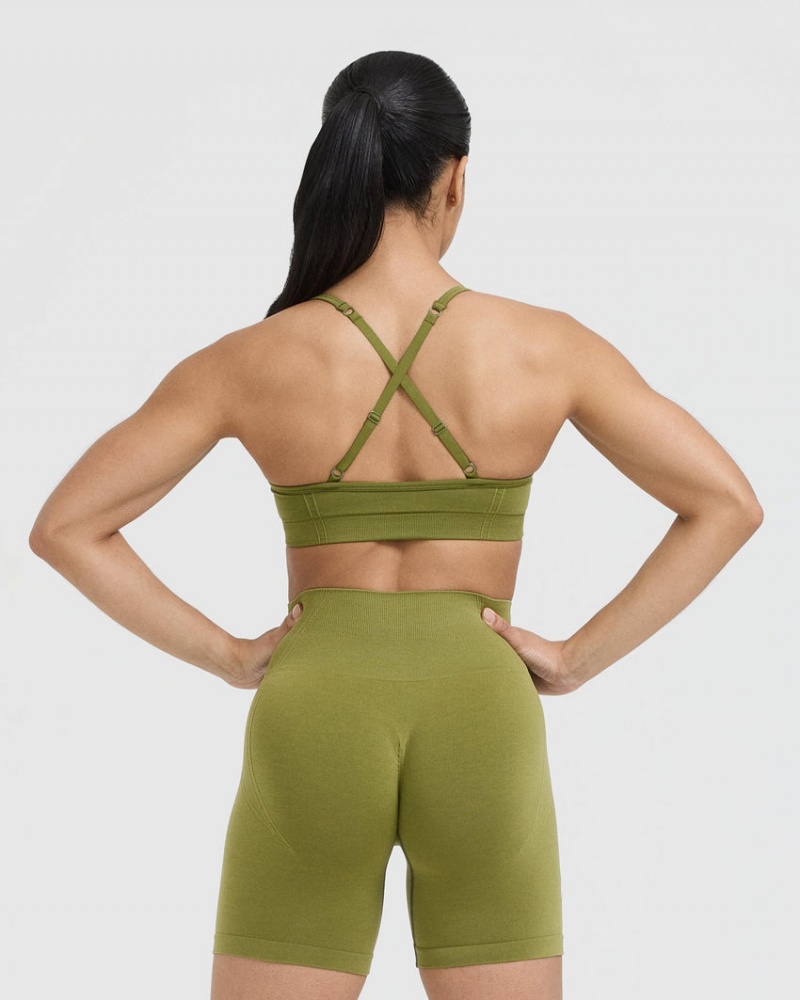 Oner Active Effortless Strappy Bralette Sports Bras Olivengrøn Grøn | 037-AIZKBS