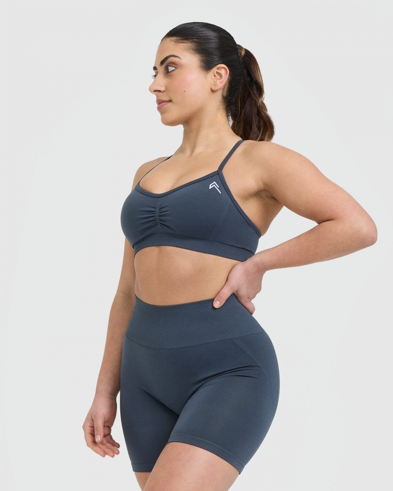 Oner Active Effortless Strappy Bralette Sports Bras Blå | 486-PGYQKU