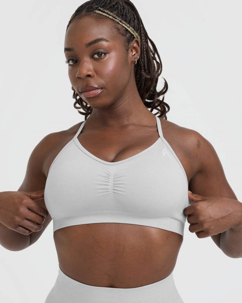 Oner Active Effortless Strappy Bralette Sports Bras Lysegrå | 193-OFIAXT