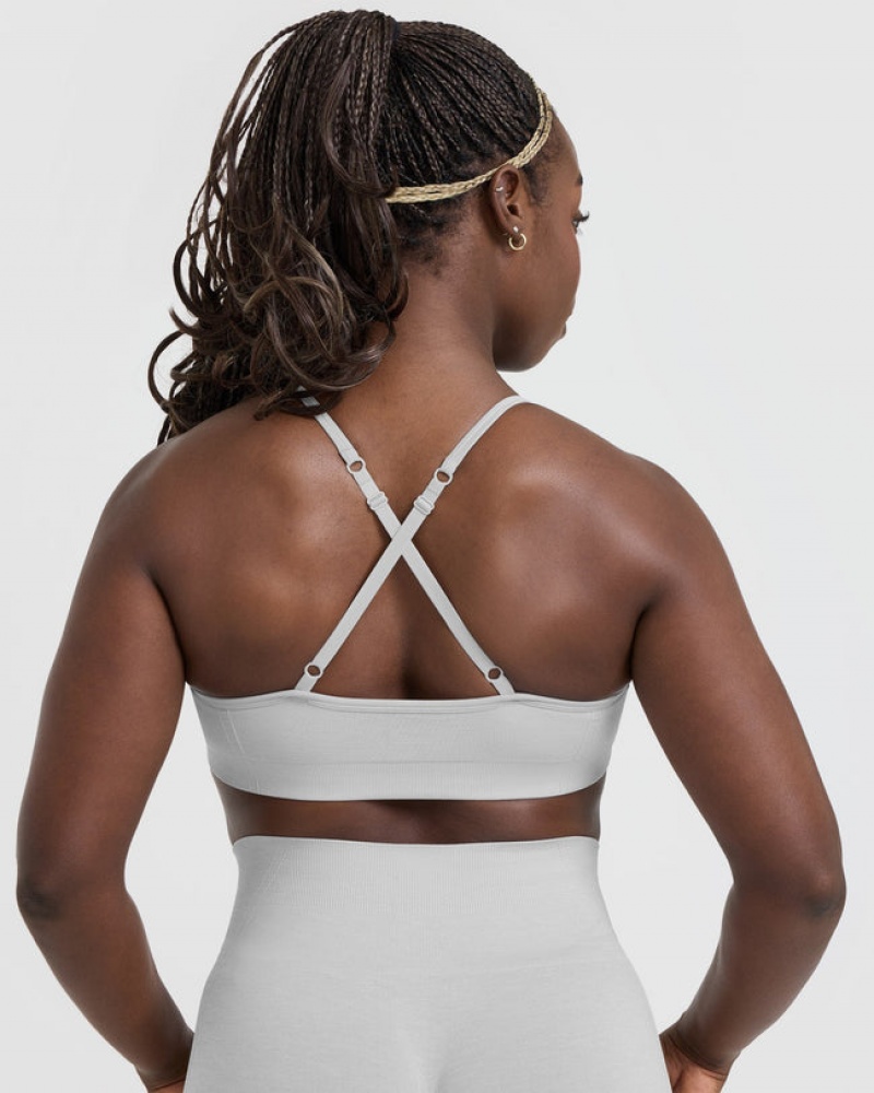 Oner Active Effortless Strappy Bralette Sports Bras Lysegrå | 193-OFIAXT