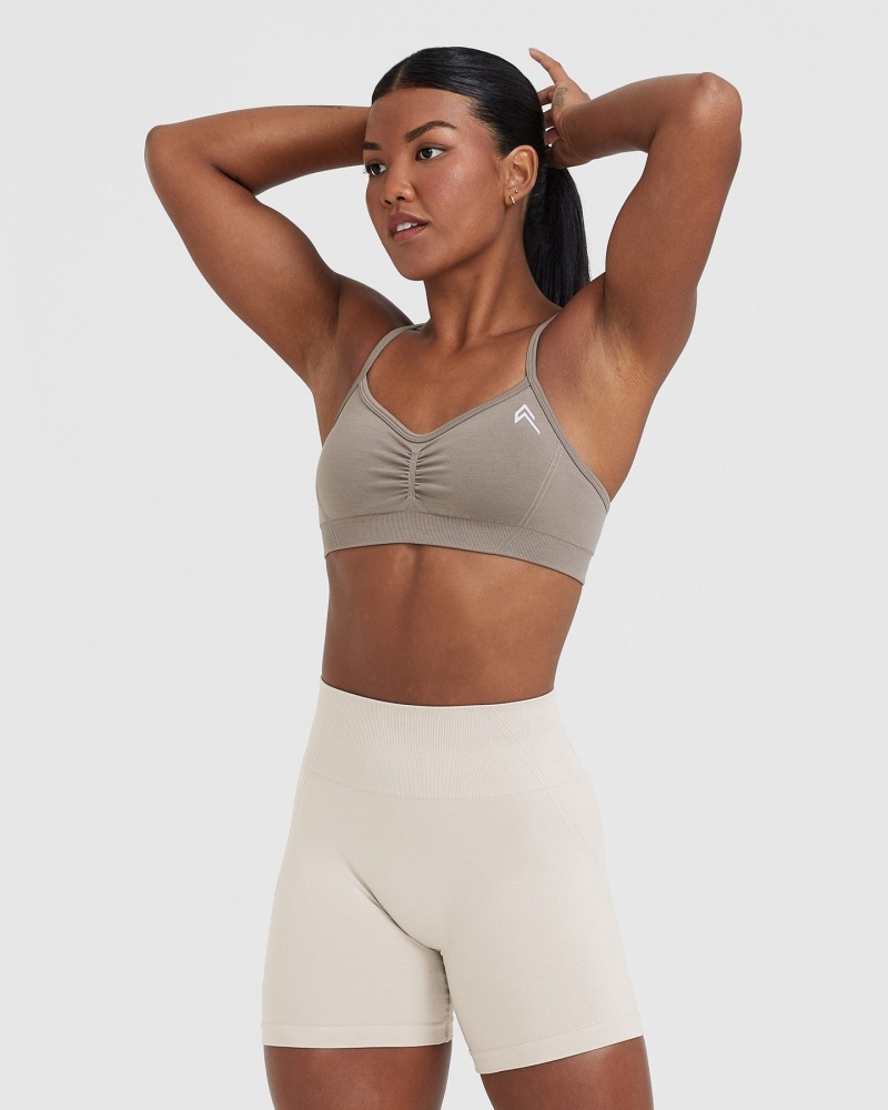 Oner Active Effortless Strappy Bralette Sports Bras Grå | 813-MARCEQ