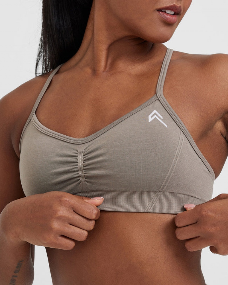 Oner Active Effortless Strappy Bralette Sports Bras Grå | 813-MARCEQ