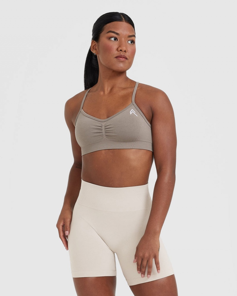 Oner Active Effortless Strappy Bralette Sports Bras Grå | 813-MARCEQ