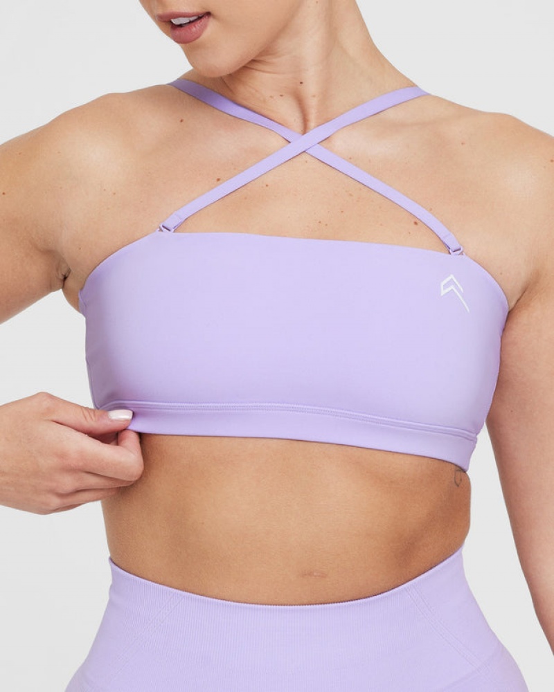 Oner Active Everyday Bandeau Bralette Sports Bras Lilla | 809-CNRDXY