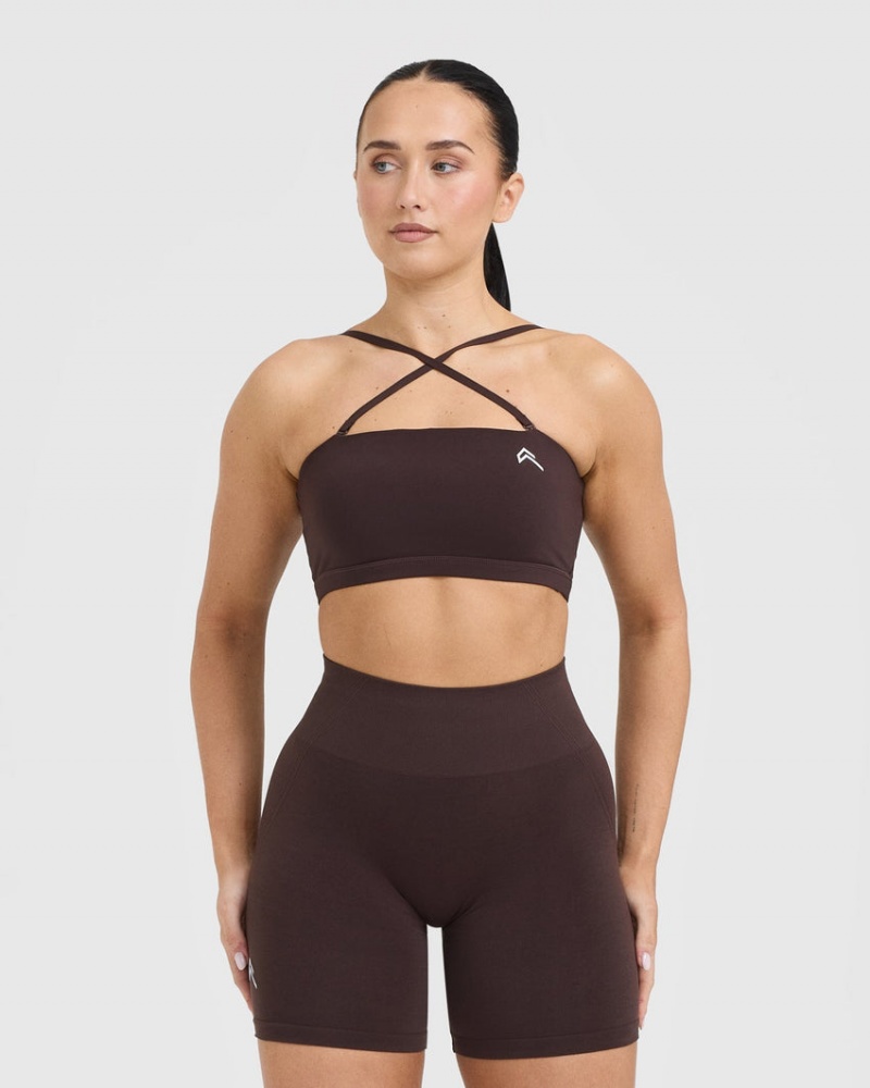 Oner Active Everyday Bandeau Bralette Sports Bras Lilla Brune | 542-IMXJFB