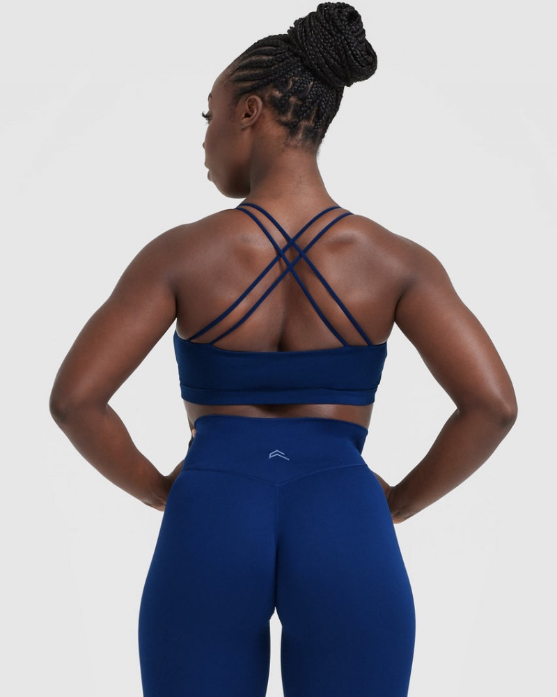 Oner Active Everyday Cross Over Bralette Sports Bras Blå | 082-VRXUEY