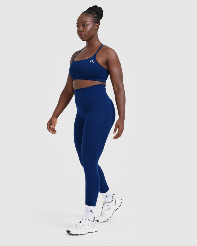 Oner Active Everyday Cross Over Bralette Sports Bras Blå | 082-VRXUEY